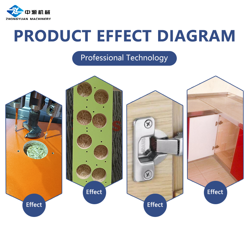 Taladro de bisagra de tablero de Panel de madera de un solo cabezal, Z-1D, perforadora de bisagra de gabinete
