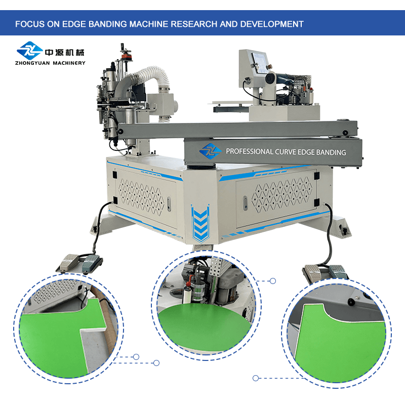 Máquina todo en uno para canteado y recorte de carpintería para fabricación de muebles