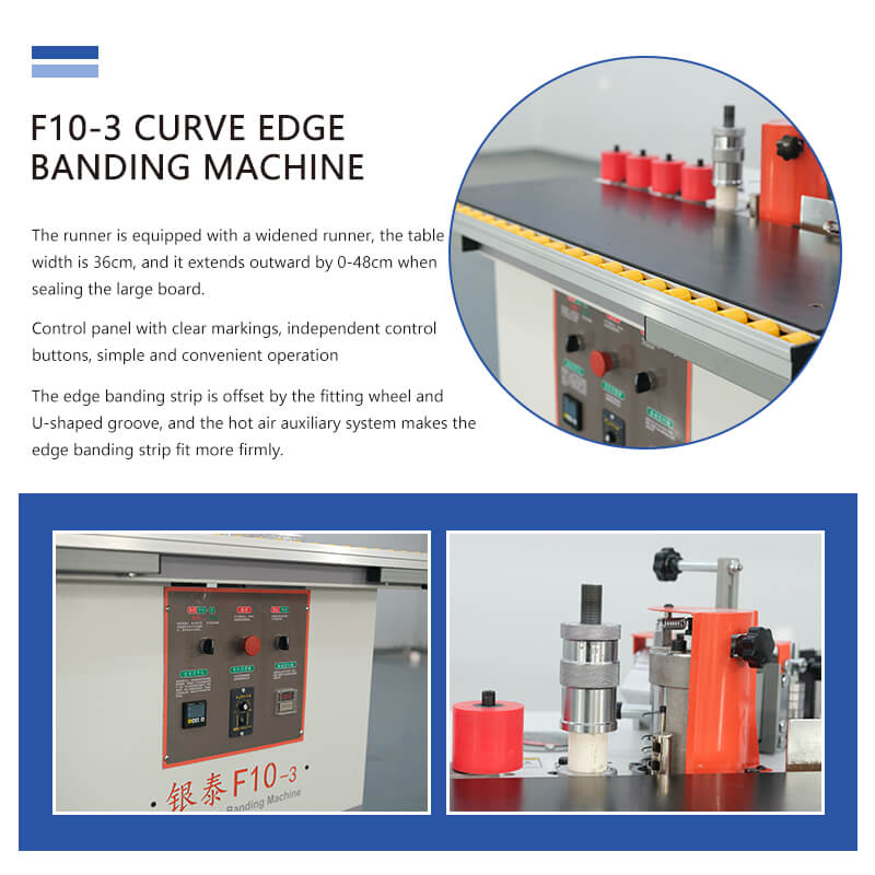 F10-3 Máquina aplicadora de bandas para bordes en línea recta y curva de alta calidad