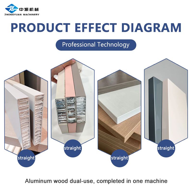 Línea recta universal automática de bandas de borde de aluminio y madera 570L