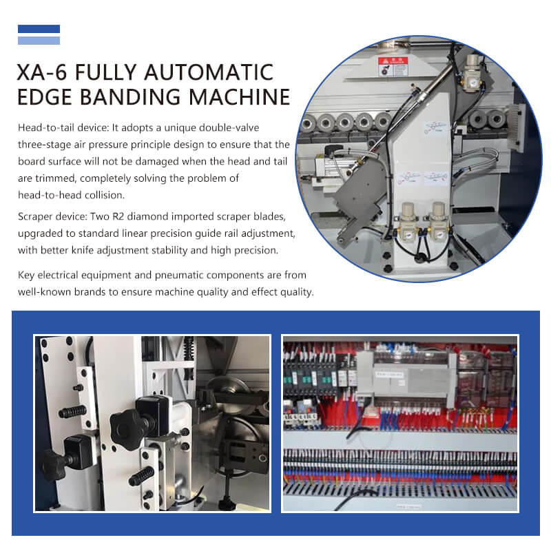 Máquina aplicadora de bandas de borde completamente automática para carpintería multifuncional